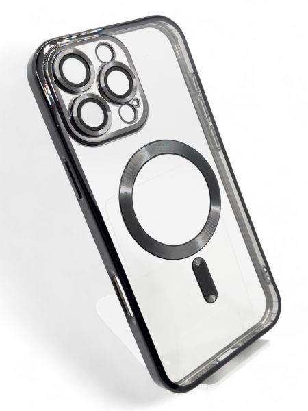 e- BeCover TPU Chrome Case MagSafe  Apple iPhone 16 Pro Black (712080) -  2