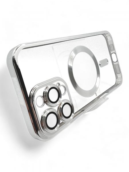 e- BeCover TPU Chrome Case MagSafe  Apple iPhone 16 Pro Max Silver (712088) -  3