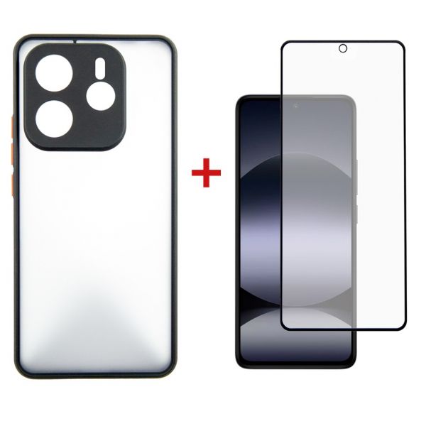 �����-�������� Dengos Matt ��� Xiaomi Redmi Note 14 Pro Black (DG-KM-128) + ������� ���� - �������� 1