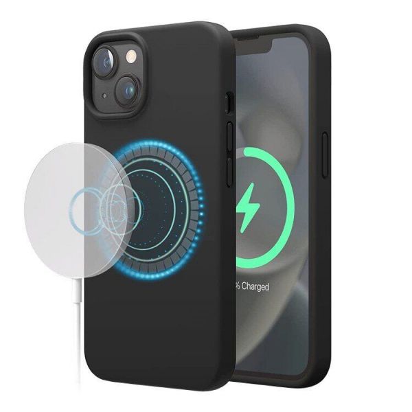 �����-�������� Elago Silicone Case with MagSafe ��� Apple iPhone 14 Plus Black (ES14MSSC67-BK) - �������� 2