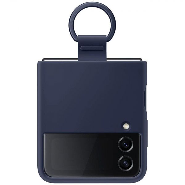 �e���-�������� Samsung Silicone Cover with Ring ��� Samsung Galaxy Flip 4 SM-F721 Navy Blue (EF-PF721TNEGUA) - �������� 2
