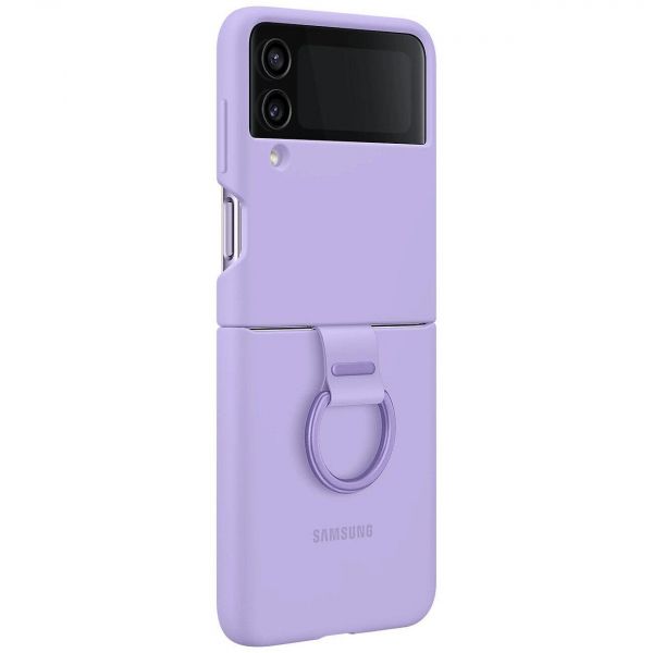 �e���-�������� Samsung Silicone Cover with Ring ��� Samsung Galaxy Flip 4 SM-F721 Lavender (EF-PF721TVEGUA) - �������� 2