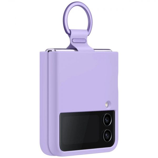 �e���-�������� Samsung Silicone Cover with Ring ��� Samsung Galaxy Flip 4 SM-F721 Lavender (EF-PF721TVEGUA) - �������� 3