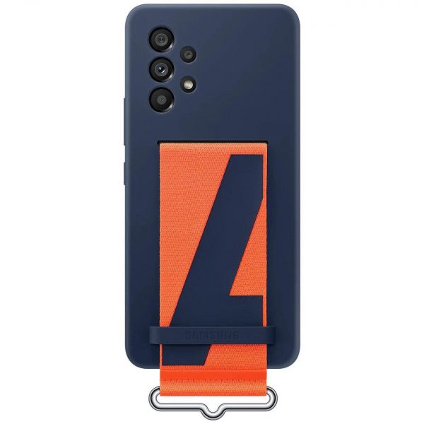 �����-�������� Samsung Silicone Cover with Strap ��� Samsung Galaxy A53 SM-A536 Navy (EF-GA536TNEGRU) - �������� 1