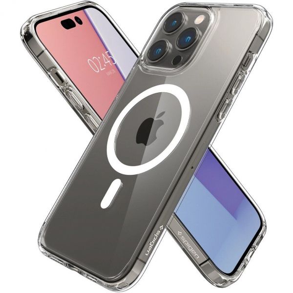 �e���-�������� Spigen Crystal Hybrid with MagFit ��� Apple iPhone 14 Pro Clear (ACS04670) - �������� 4