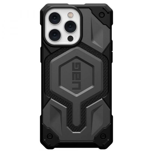 �e���-�������� Urban Armor Gear Monarch Pro with MagSafe ��� Apple iPhone 14 Pro Max Kevlar Silver (114031113933) - �������� 1