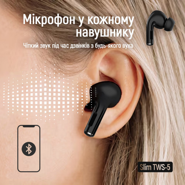 Bluetooth-��������� �olorWay Slim TWS-5 Earbuds Black (CW-TWS5BK) - �������� 2