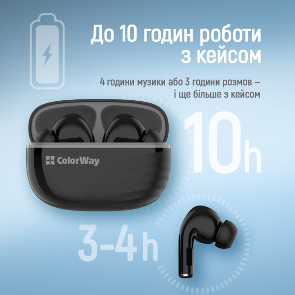 Bluetooth-��������� �olorWay Slim TWS-5 Earbuds Black (CW-TWS5BK) - �������� 4