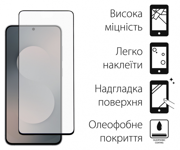 �����-�������� Dengos Matt ��� Samsung Galaxy S25 FE Black (DG-KM-168) + ������� ���� - �������� 3