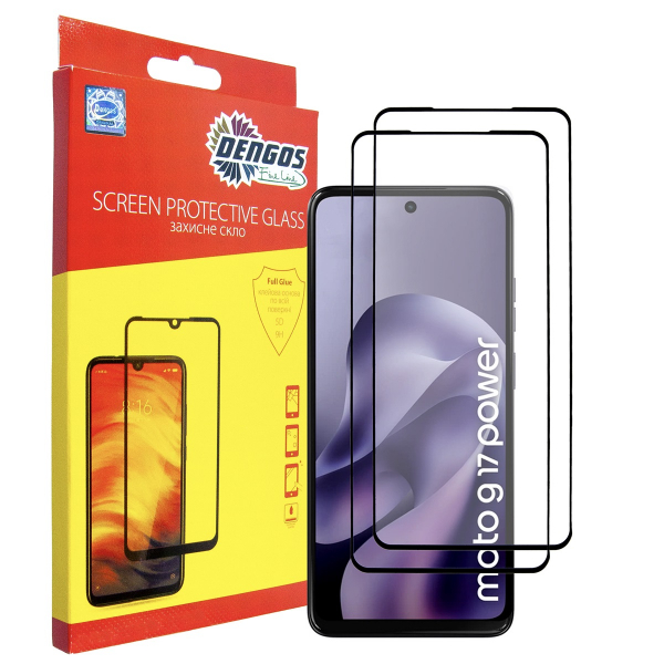 �������� ������ Dengos ��� Motorola Moto G17/G17 Power Black Full Glue (DG-TG2P-101) 2 ��. - �������� 1