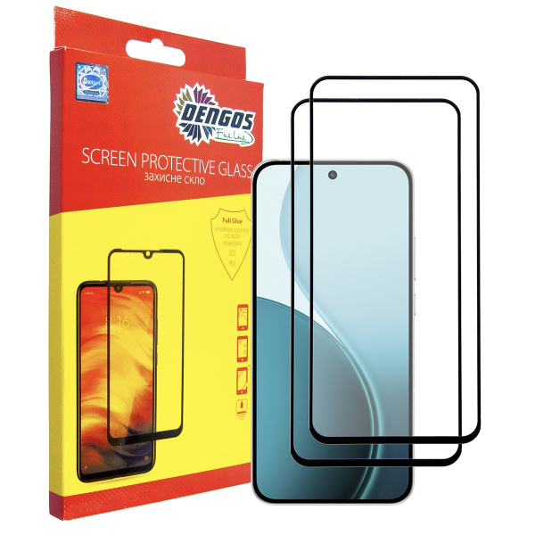�������� ������ Dengos ��� Oppo Reno14/14 F/14 FS 5G Black Full Glue (DG-TG2P-93) 2 ��. - �������� 1