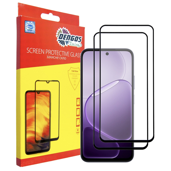 �������� ������ Dengos ��� Oppo A6x/A6k/A6 4G Black Full Glue (DG-TG2P-95) 2 ��. - �������� 1