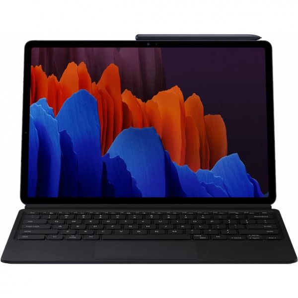 �����-��������� Samsung Book Cover Keyboard ��� Samsung Galaxy Tab S7+ 12.4 SM-T970/SM-T795/SM-T976 / Galaxy Tab S8+ 12.4 SM-X800/SM-X806 Black (EF-DT970BBRGRU) - �������� 1