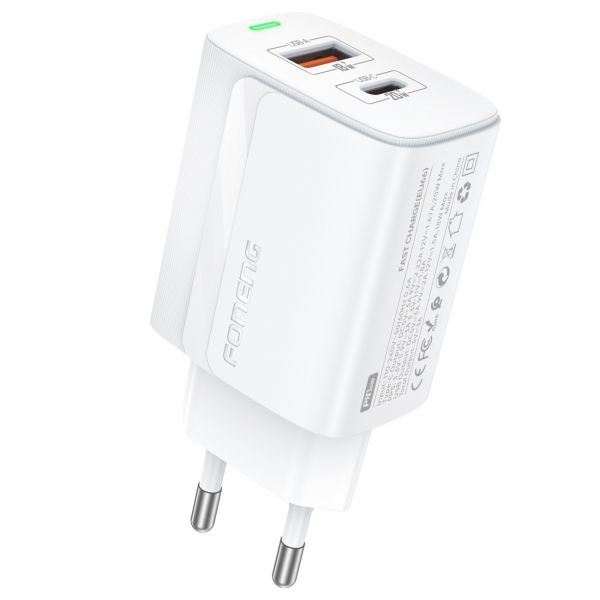   Foneng EU66 (USB3A, USB-C3A) 20W White (EU66-CH-W) -  1