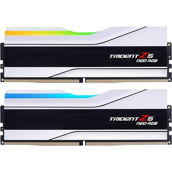     DDR5 32GB (2x16GB) 6000 MHz Trident Z5 Neo RGB Matte White G.Skill (F5-6000J2836G16GX2-TZ5NRW) -  1