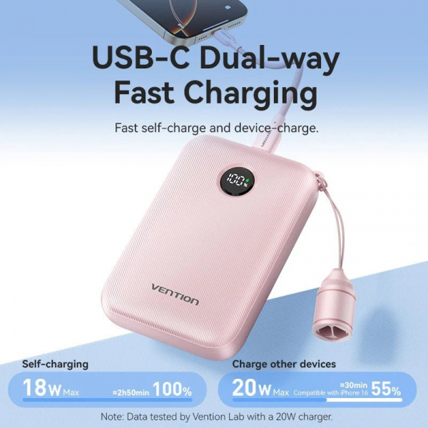 ������������� ��������� ������� Vention 10000mAh 22.5W Blue (FKAL0-C) - �������� 6