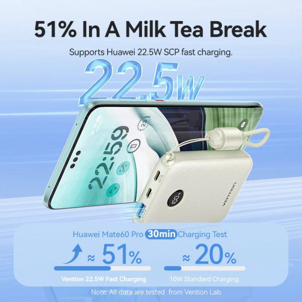 ������������� ��������� ������� Vention 10000mAh 22.5W Blue (FKAL0-C) - �������� 7