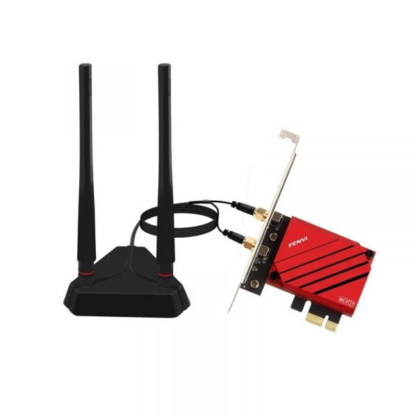������� ����� PCI-E x1, Fenvi FV-BE8800Pro, WiFi 7 (�� 8800 Mbps), Bluetooth 5.4, Intel BE200, ��������, 2 ������� �������, ��������� (!!! �������� ������ � ������������ Intel !!!) - �������� 13