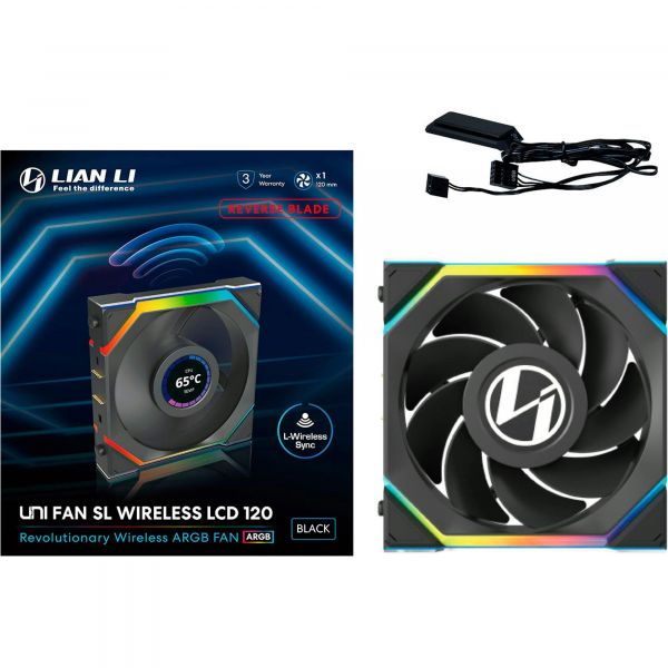 ���������� Lian Li Uni Fan SL Wireless LCD Reverse 120-1 Black (G99.12RSLLCD1W1B.00) - �������� 3