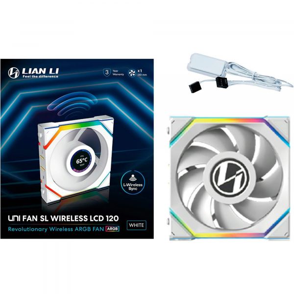 ���������� Lian Li Uni Fan SL Wireless LCD Reverse 120-1 White (G99.12RSLLCD1W1W.00) - �������� 3