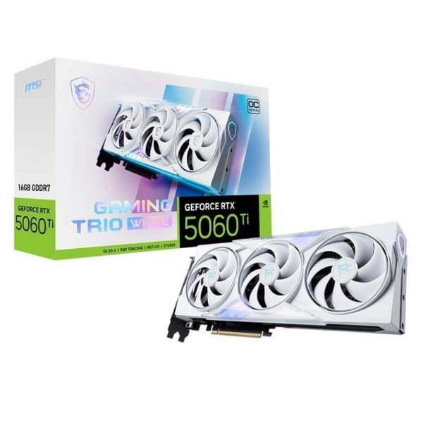 ���������� GF RTX 5060 Ti 16GB GDDR7 Gaming Trio OC White MSI (GeForce RTX 5060 Ti 16G GAMING TRIO OC WHITE) - �������� 1