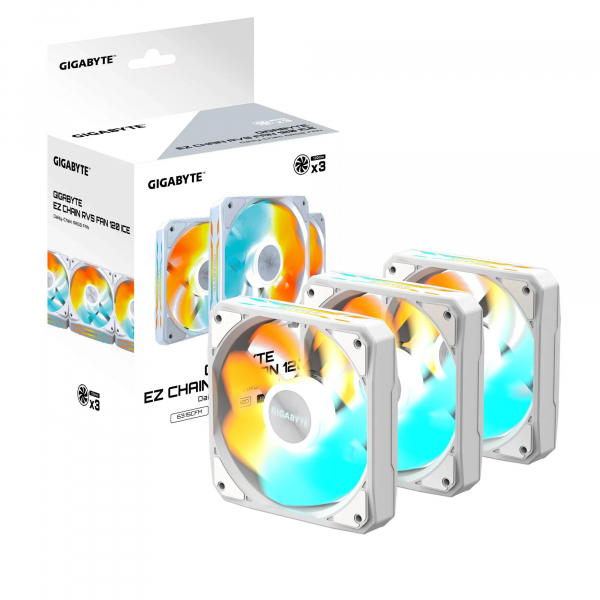 ���������� Gigabyte EZ Chain RVS Fan 120 Ice 3-Pack White (GP-GBT EZRVSFAN1203 ICE) - �������� 5
