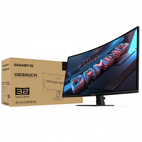 ������� Gigabyte 31.5" GS32QCA VA Black Curved 180Hz - �������� 2