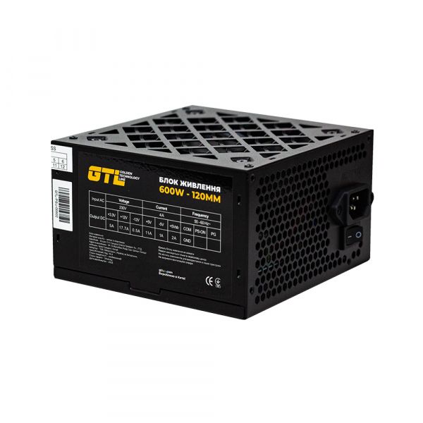 ���� ������� 600 ��, GTL, Black, 120 ��, 2xMolex / 3xSATA / 1x6+2-pin / 1x4+4-pin / 1x24-pin, ������ SCP / OCP / OVP / UVP, ������� ������ ������ ����������� ����� (GTL-600-120) - �������� 1