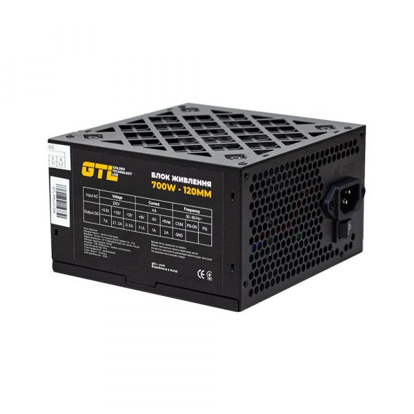 ���� ������� 700 ��, GTL, Black, 120 ��, 2xMolex / 3xSATA / 1x6+2-pin / 1x4+4-pin / 1x24-pin, ������ SCP / OCP / OVP / UVP, ������� ������ ������ ����������� ����� (GTL-700-120) - �������� 1