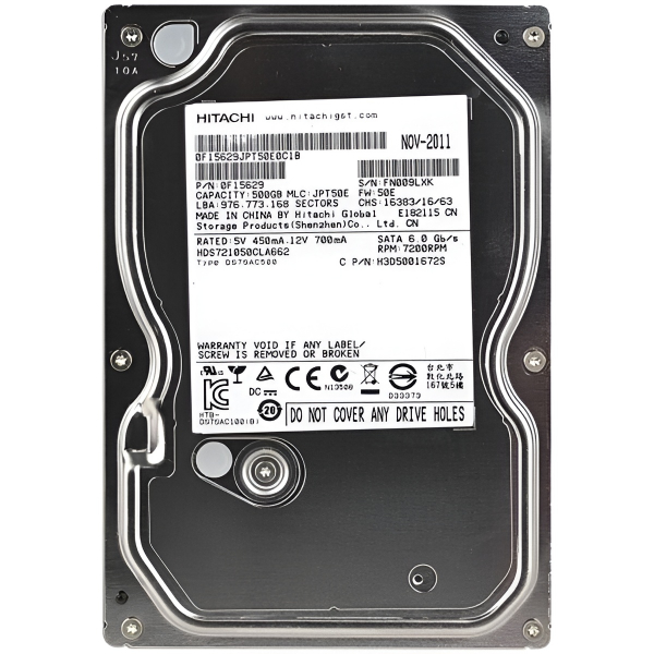 ����������� HDD 3.5" SATA 500GB Hitachi 7200rpm 16MB (HDS721050CLA662)_Refurbished - �������� 1
