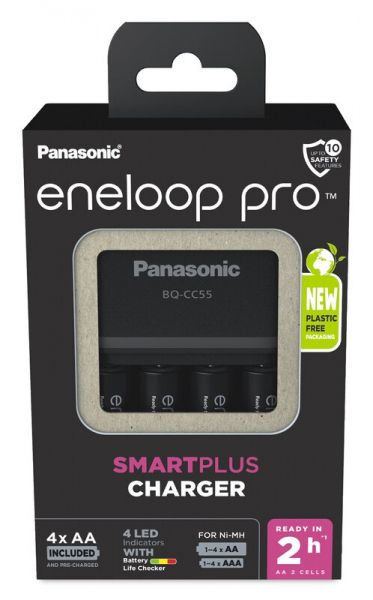 �������� ������� Panasonic Smart-Quick Charger + Eneloop Pro BQ-CC55 AA/HR06 Ni-Mh 2500 mAh BL 4 �� - �������� 2