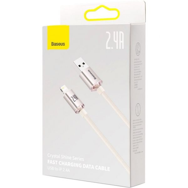 ������ Baseus Crystal Shine USB - Lightning, 2.4A, 2� Pink (CAJY001204) - �������� 7