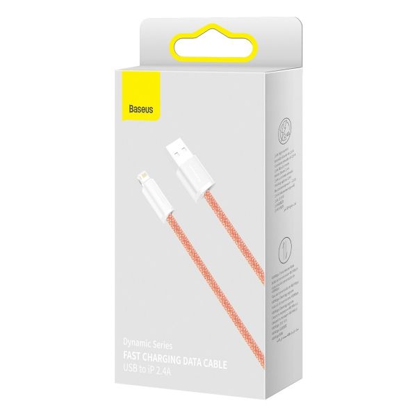  Baseus Dynamic USB - Lightning, 2.4A, 1 Orange (CALD000407) -  2