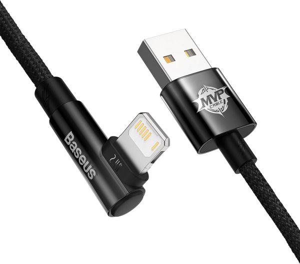 Baseus MVP 2 USB - Lightning, 2.4A, 2 Black (CAVP000101) -  2
