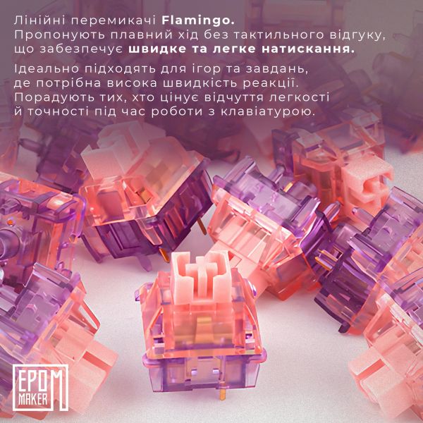 ��������� ���������� Epomaker EK68 65% Flamingo Switch Hot-Swap (2.4G/BT/USB) RGB UA Black (EK68-B-F) - �������� 14