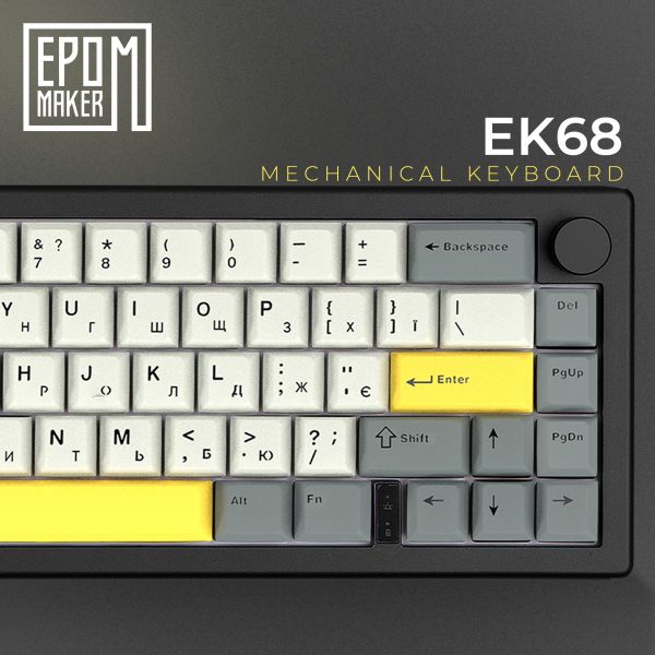 ��������� ���������� Epomaker EK68 65% Flamingo Switch Hot-Swap (2.4G/BT/USB) RGB UA Black (EK68-B-F) - �������� 3
