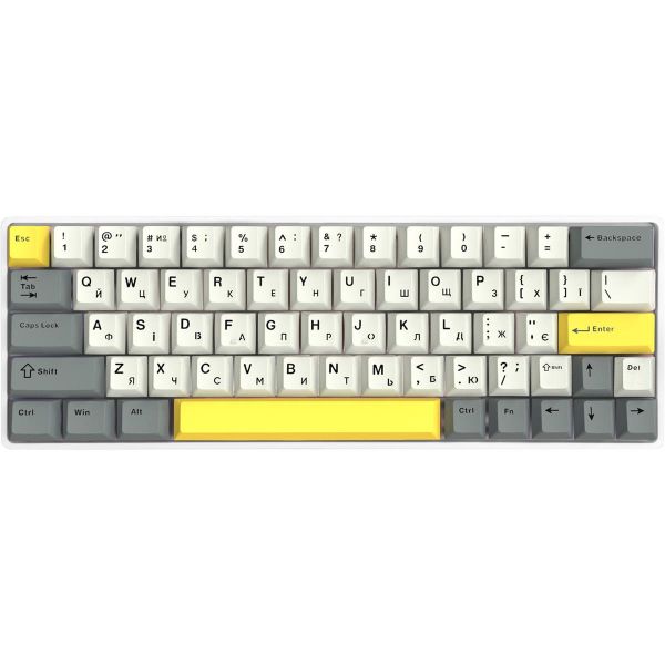 ��������� ���������� Epomaker EP64 60% Mulan Switch Hot-Swap (2.4G/BT/USB) RGB UA White (EP64-W-M) - �������� 1