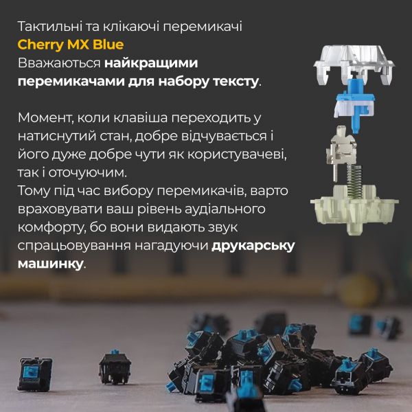  Ducky One 3 Cherry MX Blue RGB UA USB White (DKON2108ST-CUAPXPWWWSC1) -  13