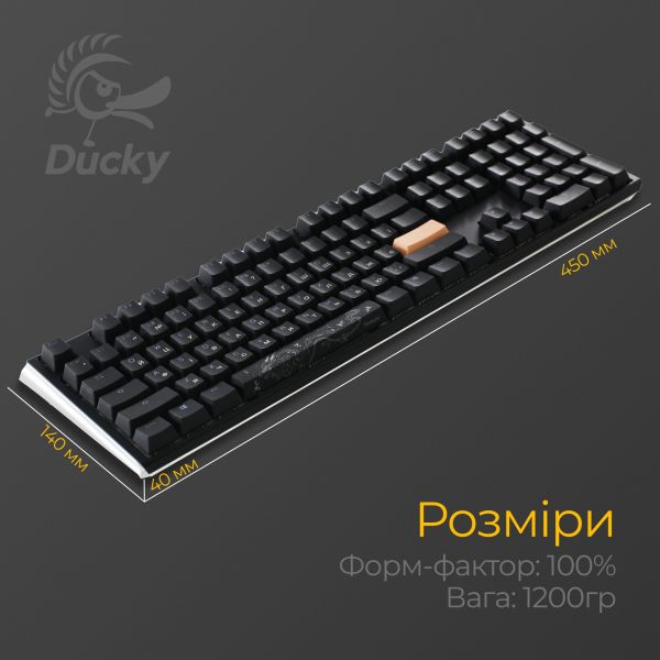  Ducky One 3 Cherry MX Red RGB UA USB Black (DKON2108ST-RUAPXCLAWSC1) -  5