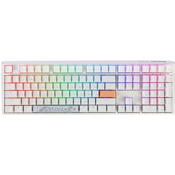  Ducky One 3 Cherry MX Blue RGB UA USB White (DKON2108ST-CUAPXPWWWSC1) -  1