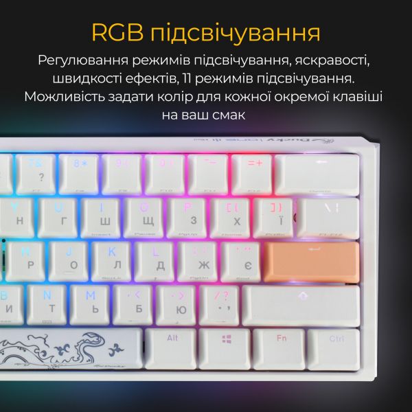 ��������� Ducky One 3 Mini Cherry MX Brown RGB UA USB White (DKON2161ST-BUAPXPWWWSC1) - �������� 4