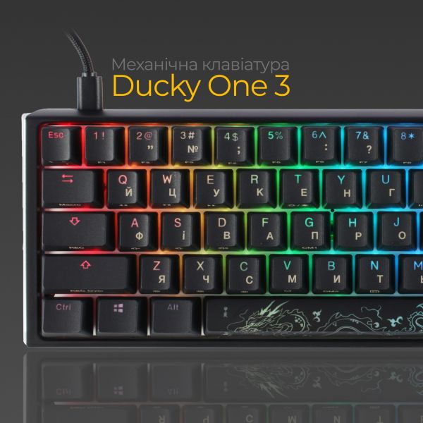  Ducky One 3 SF Cherry MX Red RGB UA USB Black (DKON2167ST-RUAPXCLAWSC1) -  3