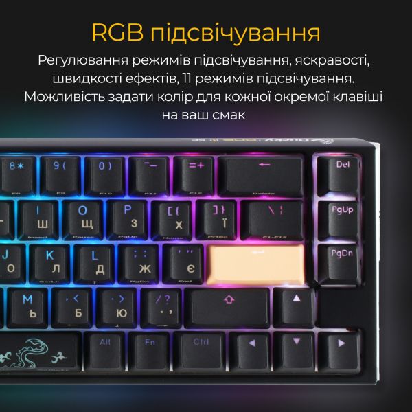  Ducky One 3 SF Cherry MX Red RGB UA USB Black (DKON2167ST-RUAPXCLAWSC1) -  4