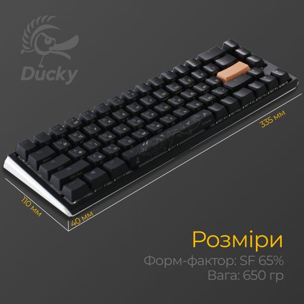  Ducky One 3 SF Cherry MX Red RGB UA USB Black (DKON2167ST-RUAPXCLAWSC1) -  5
