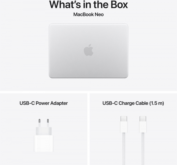 ������� Apple MacBook Neo 13" A18 Pro 8/256GB 2026 (MHFA4UA/A) Silver - �������� 5