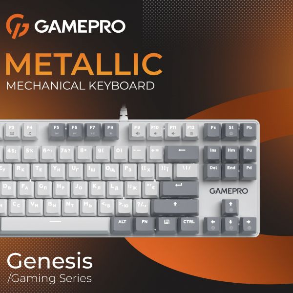 ��������� GamePro Genesis Metallic MK110W Outemu Red Swithes USB White - �������� 7