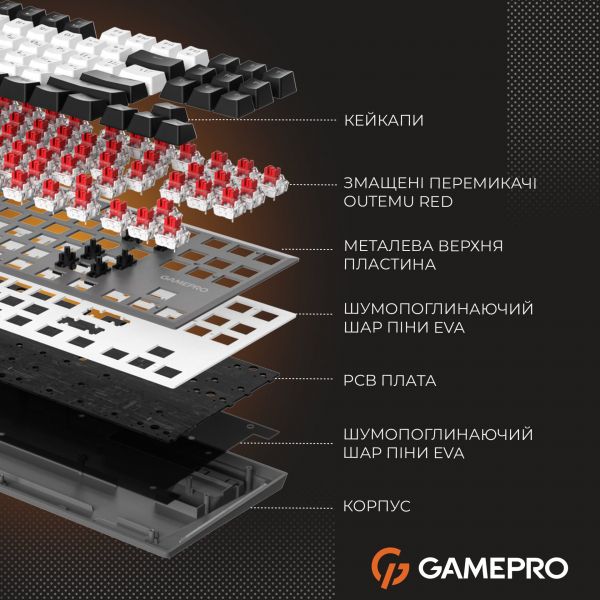 ���������� ��������� ��������� GamePro Genesis Joker Pro (MK124G) 87% Red switches - �������� 14