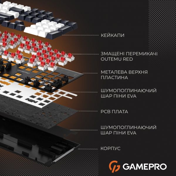������� ��������� ��������� GamePro Genesis Metallic (MK144B) 100% Red switches - �������� 14