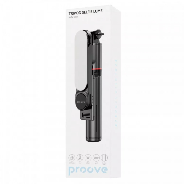 ����� ��� ����� Proove Selfie Lume, Black, 210 - 1110 ��, LED ���������, ����������� 600 mAh, Type-C (MPSL00010001) - �������� 11