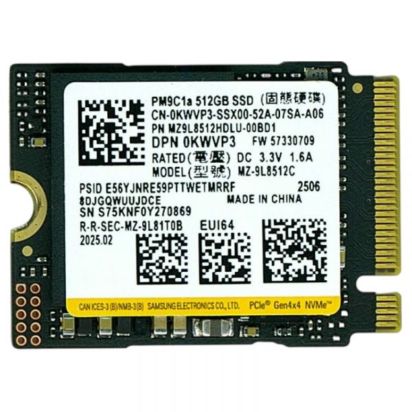 SSD ���������� Samsung 512GB M.2 2230 PCIe 4.0 x4 TLC (MZ-9L8512C) - �������� 1